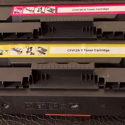 Hp Toner Cartridge Colors Magenta And Yellow