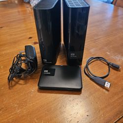 Lot of 3 WD External Hard Drives (Sold Separately if Needed)