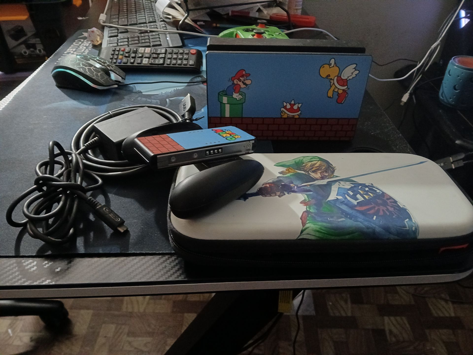Switch one with Mario stickers