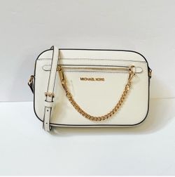 Michael Kors Jet Set Item East West Golden Chain Crossbody Shoulder Bag