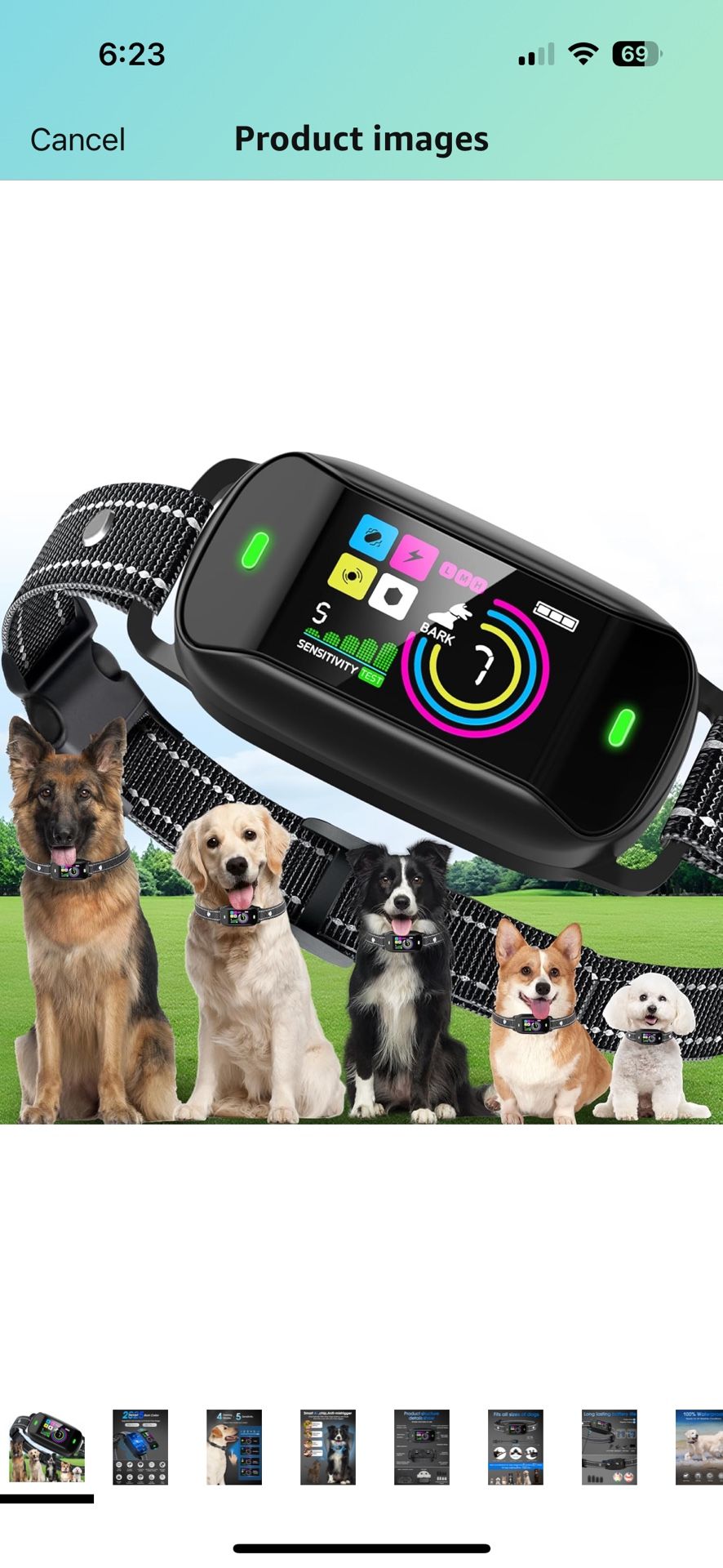 Smart Dog Bark Collar, Anti Barking Training Collar with 4 Training Modes, 5 Adjustable Sensitivity Levels, Waterproof and Magnetic Charging, Smart Ba