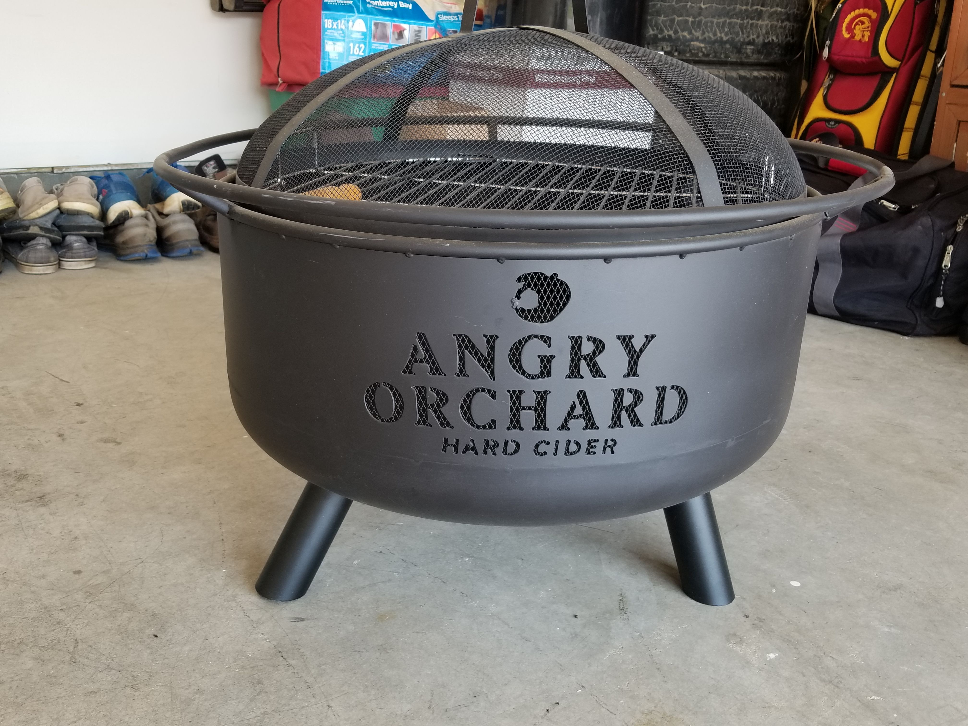 Brand new Angry orchard themed fire pit
