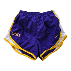 NIKE Dri Fit NCAA LSU Tigers Running Shorts Women SZ XS Louisiana State College