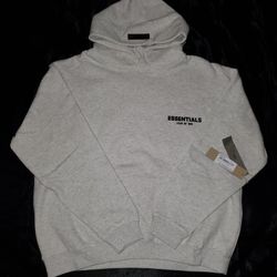 Fear Of God Essentials Hoodie, Light Oatmeal, Size Large