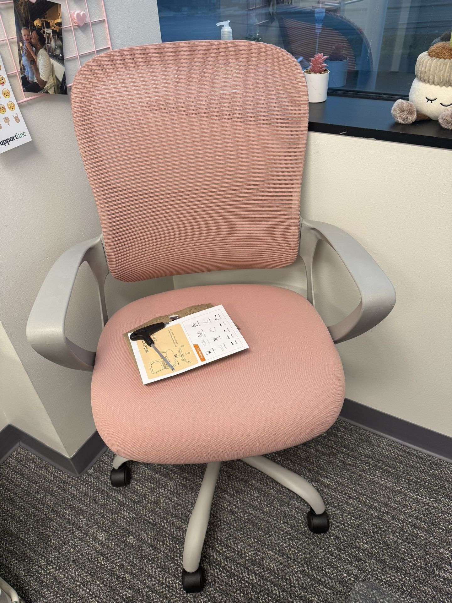 Brand new pink office chair