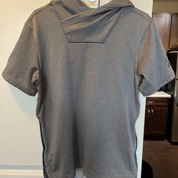Men’s Adidas Grey Short Sleeved Hoodie