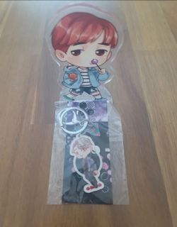 BTS Jimin You Never Walk Alone YNWA Chibi Acrylic Stand & Keychain Set