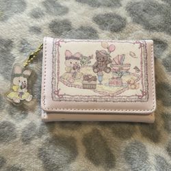 Cute pastel wallet + charm 