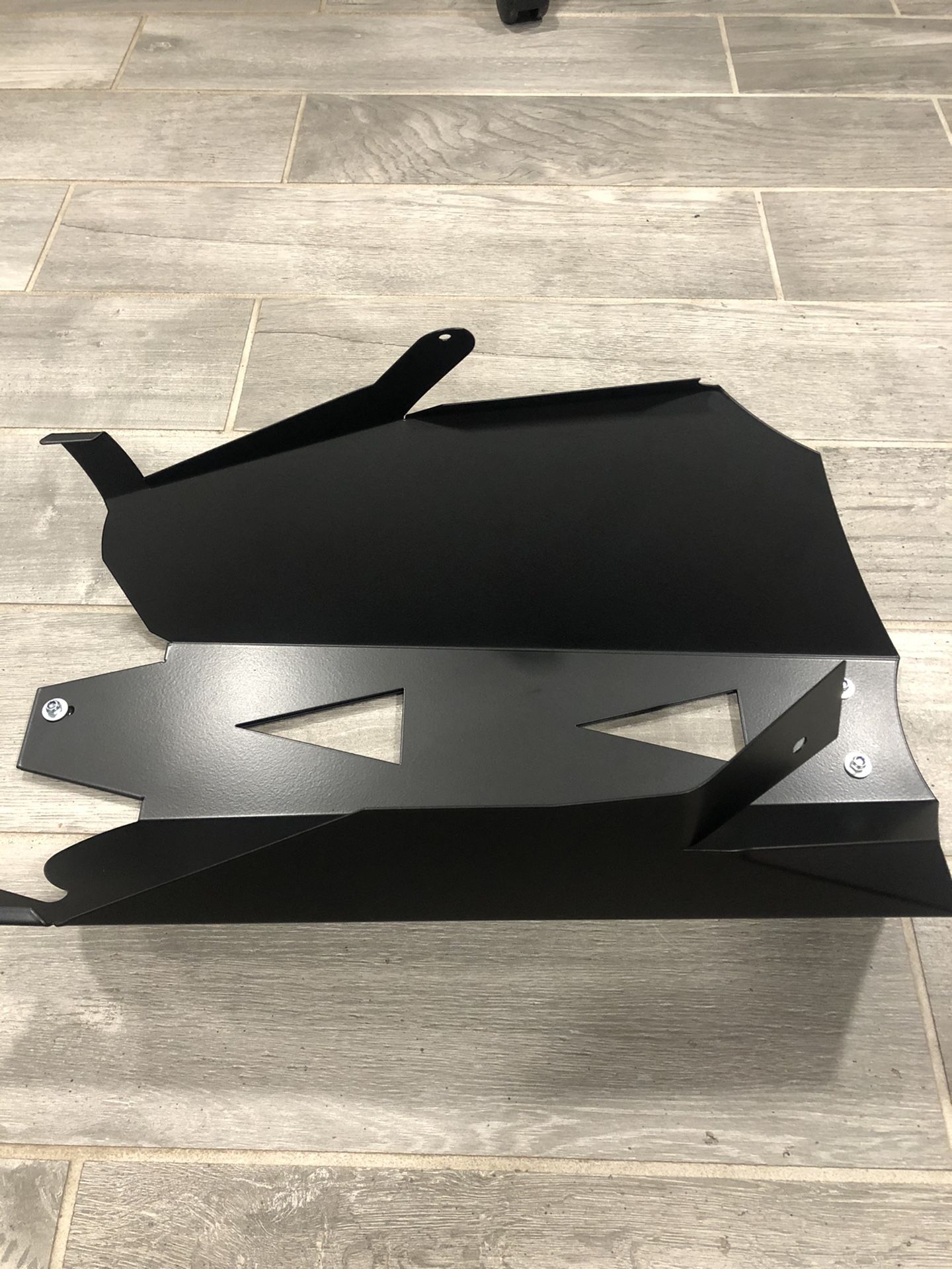 Bmw s1000rr belly pan cover exhaust decat 2010 2011 2012 2013 2014 black aluminum