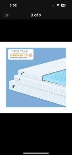 Subrtex MT41 Twin 4 Inch Gel Infused Memory Foam Bed