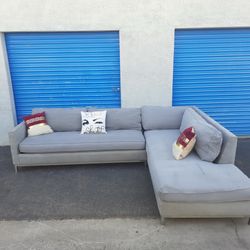 Beautiful sectional couch gray ,