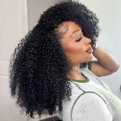 Half Wig Human Hair Curly 