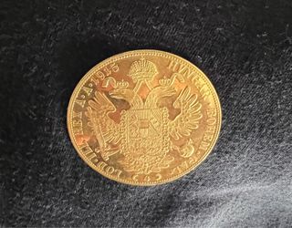 PMV Authentic 1915 Austrian 4 Ducat 23kt Gold Coin Emperor Franz-Joseph Ferdinand