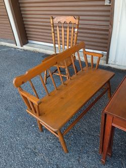 Master Craft Mid century Pine Bench