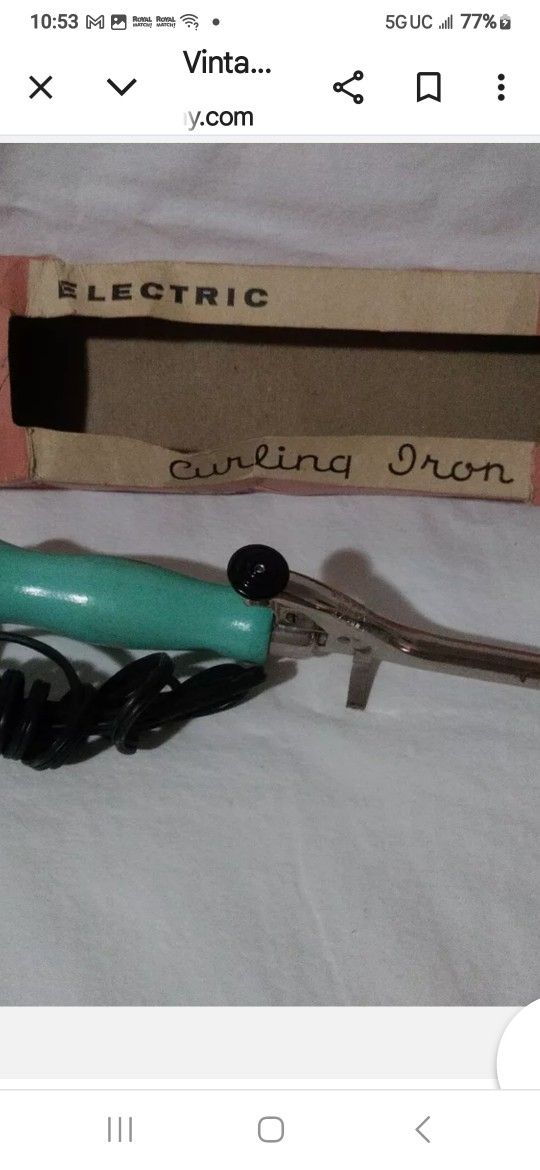 Vintage Curling Iron IN Its Original Box