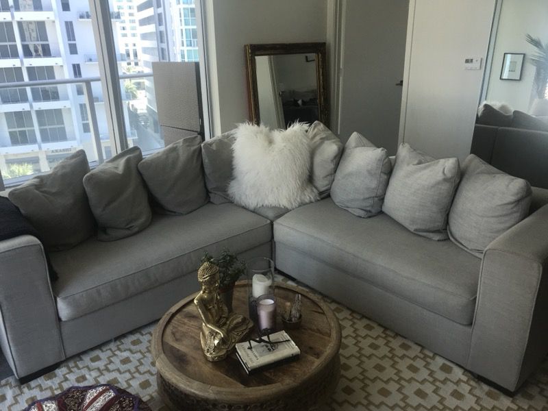 West Elm Grey Couch excellent condition