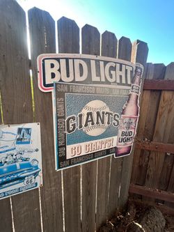 Bud Light San Francisco Giants Metal Sign