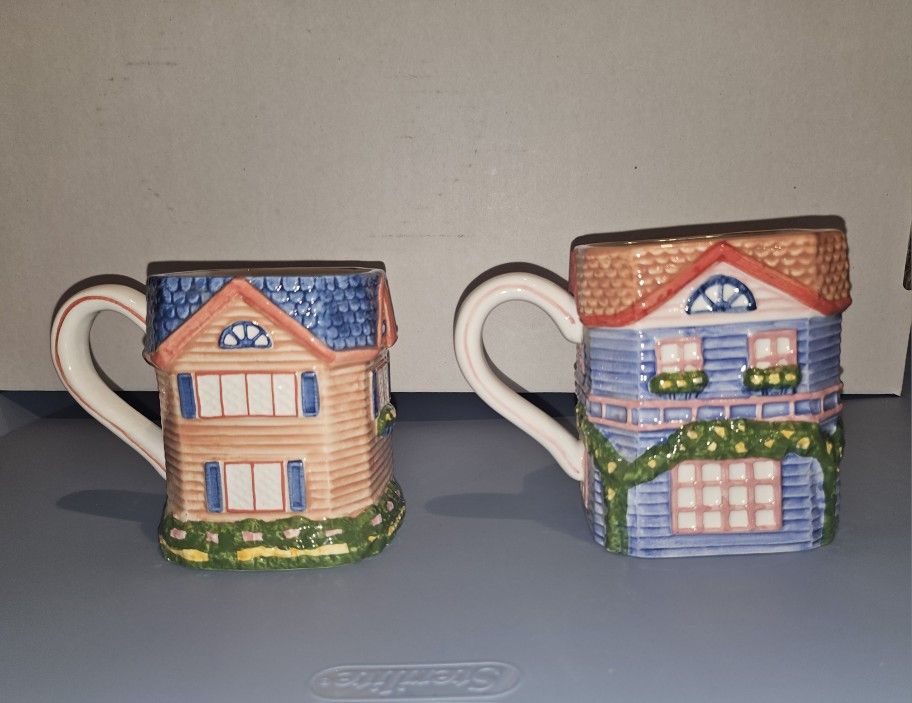 Vintage 1997 Avon Ceramic Mugs
