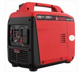 A-iPower 1500-Watt Recoil Start Gasoline Powered Ultra-Light Inverter Generator with 60cc OHV Engine and CO Sensor Shutdown