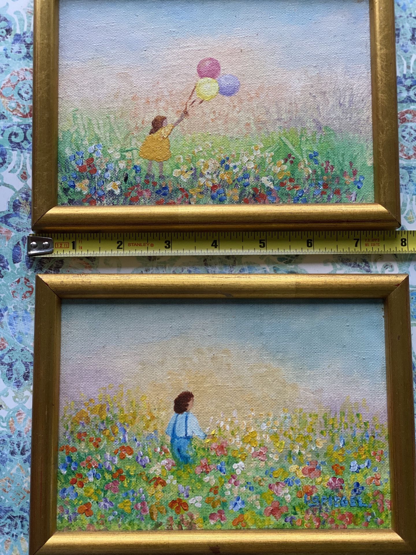 2 vtg. Original Irene Spiegel paintings