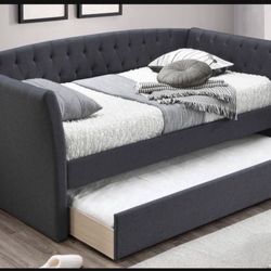 Brand New In Box Day Bed W/Slats + Trundle And 2 Mattresses. Pick Up In Long Beach   