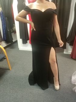 Black velvet dress