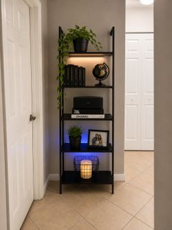 Decorative Ladder Shelf Bookcase, 74in tall, qty 2