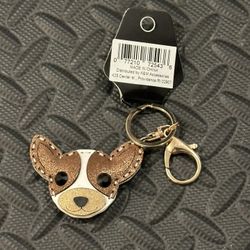 New Adorable Dog Face Keychain with Original Tag