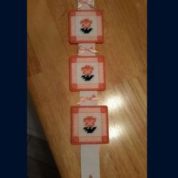 Hand-made Peach Rose Wall Art