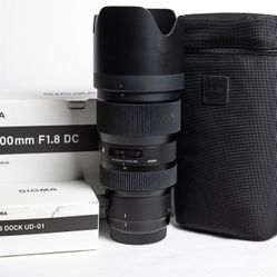 Sigma 50-100mm f/1.8 Art (Canon EF) + USB Dock & Original Box