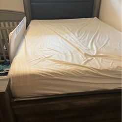 Queen Size Bed With Mattress And Nightstand Included 