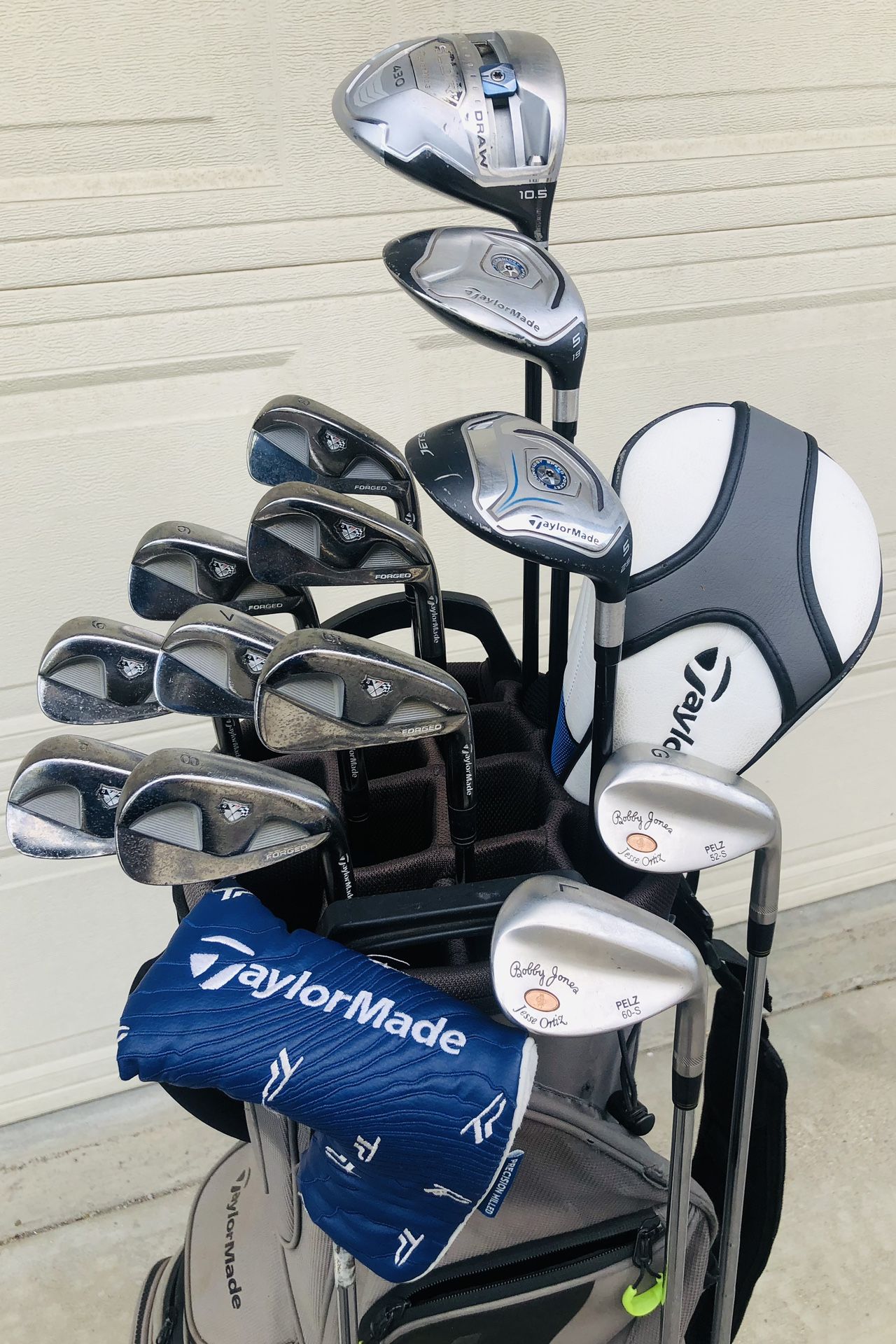 Taylormade Golf Set Irons 3-PW with Steel Shafts, Taylormade Driver