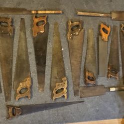 Saws Lot, Vintage, Disston, Atlas, Craftsman, Warranted Superior, Vintage, Japanese, Whole Lot 20+ Saws