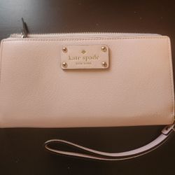 Kate Spade Pastel Pink Leather Wristlet EUC 