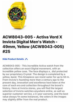 Invicta Activa Vord X  Men’s 49mm watch