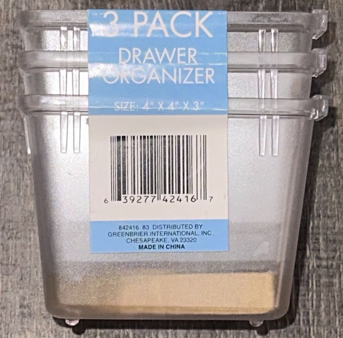 New 3-Pack of Clear Organizers