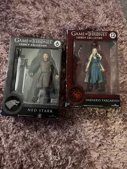Funko Game of Thrones Legacy Collection featuring Ned Stark and Daenerys Targaryen.