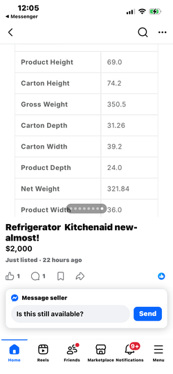 2025 KitchenAid KRQC736RPS French Door Refrigerator – Like New - Toms River, NJ