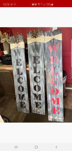 Hand crafted welcome signs $35 a sign