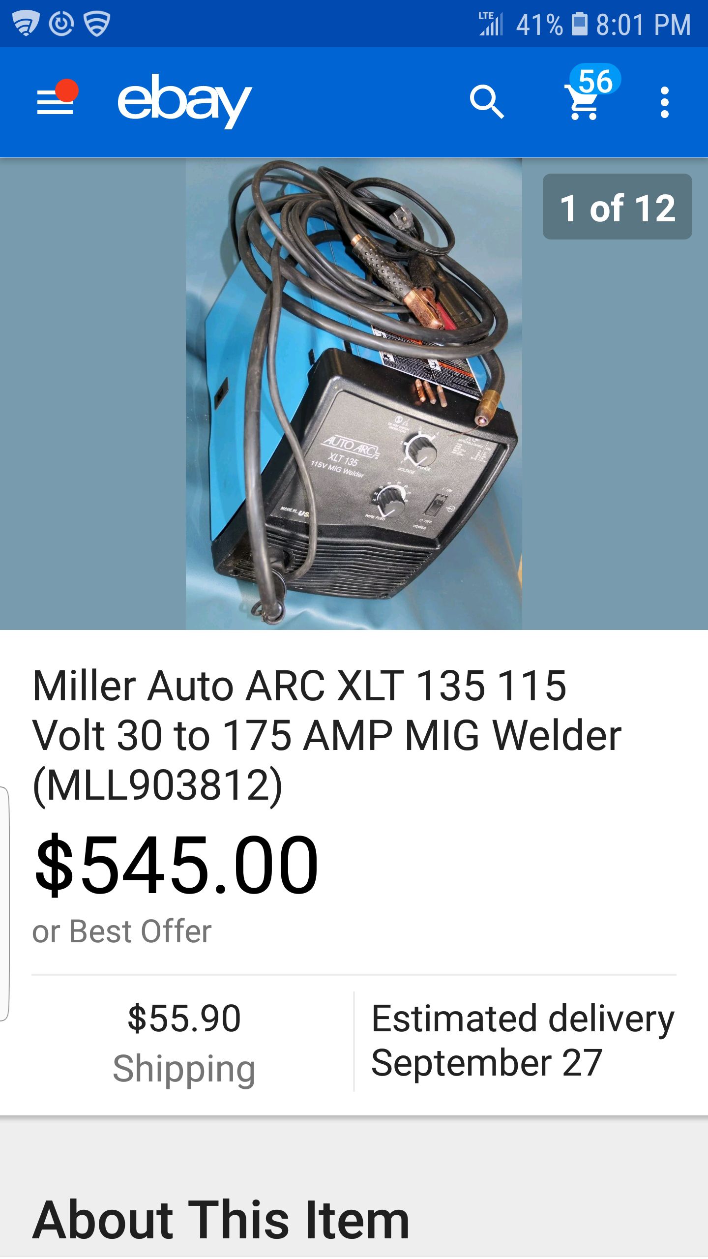 Miller Mig Welder complete