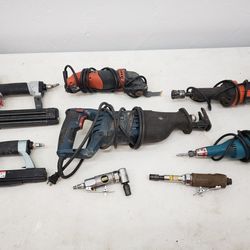 Bosch Saws All,  2 Nail Guns, 4 Burr Motors, 1 Multi Tool