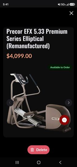 Precor 5.33 elliptical mint condition