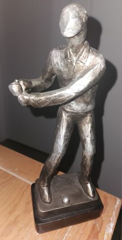 12" Heavy Golf Figurine See Description 