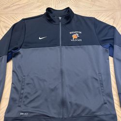 Nike Dri-Fit Sweatshirt  Black Gray  Full Zip Athletic Long Sleeve Size XL