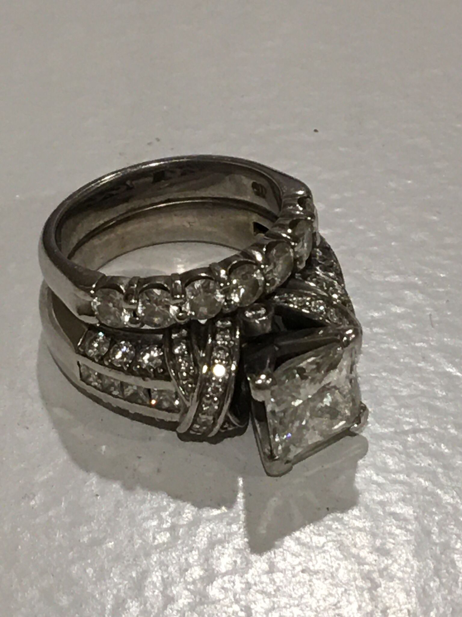 Diamond Engagement Ring and Wedding Band
