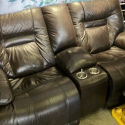 Leather Loveseat