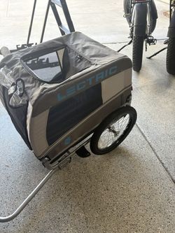 Lectric dog trailer for bikes