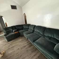 L Shaped Couch- Teal