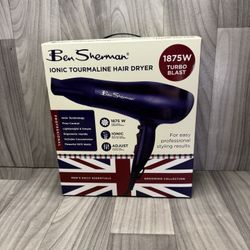Ben Sherman Ionic Tourmaline Hair Dryer For Men Brand New In Box 