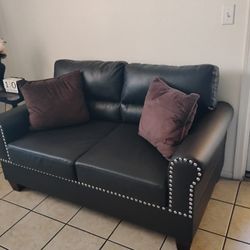 Brown Sofa & Loveseat
